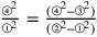 \frac{④^2}{①^2}=\frac{(④^2–③^2)}{(②^2–①^2)}